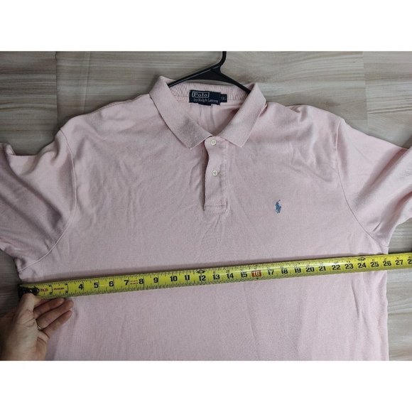 Polo Ralph Lauren Shirt Men's 2XL XXL Pink Blue Pony Short Sleeve Casual - Picture 5 of 8